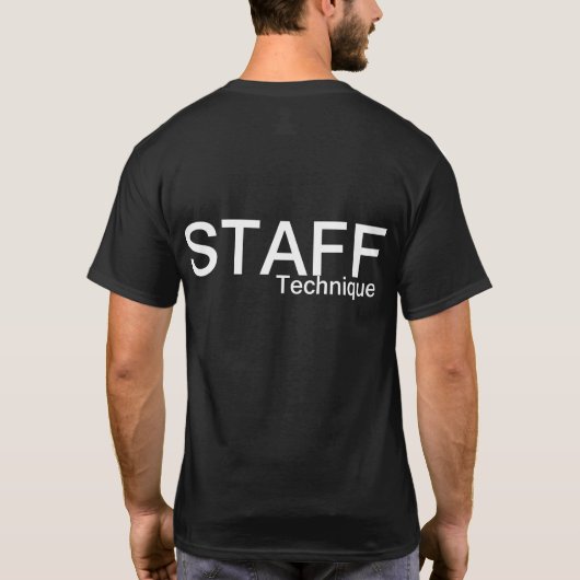 T-SHIRT STAFF TECHNISCH (Achterkant)