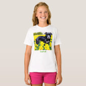 T-shirt Staffodil - Staffy dans les jonquilles (Devant entier)