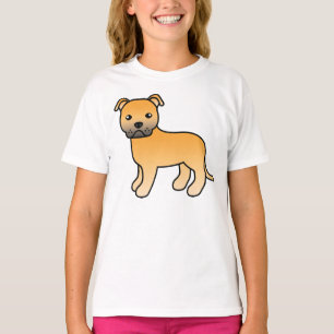 T-shirt Staffordshire Bull Terrier Fauve Chien de Dessin A