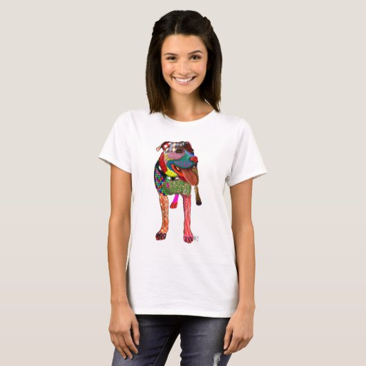 T-shirt Staffordshire Bull Terrier - Patchwork (Devant entier)