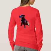 T-shirt Staffordshire Bull Terrier Peint, Chemise Rouge (Dos)