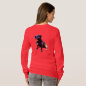 T-shirt Staffordshire Bull Terrier Peint, Chemise Rouge (Dos entier)