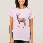 T-shirt Stag 02 - Rouge foncé (Devant)