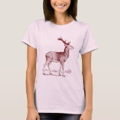 T-shirt Stag - Rouge foncé (Devant)