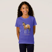 T-Shirt Staillion Cheval Pinto Dun Paint Buckskin (Devant entier)