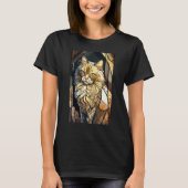 T-shirt Stained Glass Buff Cat (Devant)