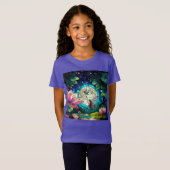 T-Shirt Stained Glass Little Fairy With Dragonfly (Devant entier)