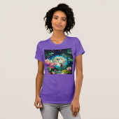 T-shirt Stained Glass Little Fairy With Dragonfly (Devant entier)
