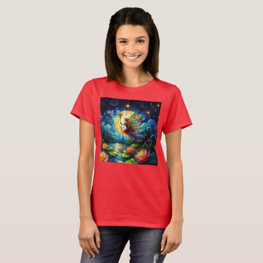 T-shirt Stained Glass Moonlight Flight Fairy  (Devant entier)