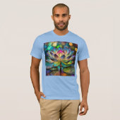 T-shirt Stained Glass Vibrant Lotus Flower (Devant entier)