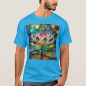 T-shirt Stained Glass Vibrant Lotus Flower (Devant)