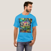 T-shirt Stained Glass Vibrant Lotus Flower (Devant entier)