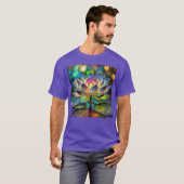 T-shirt Stained Glass Vibrant Lotus Flower (Devant entier)