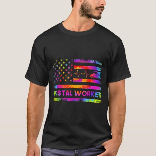 T-shirt Stal Worker Tie Dye Proud Mail Carrier Mail Lady P (Devant)