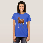 T-shirt Stallion Chestnut Pinto Sorrel Paint Horse (Devant entier)