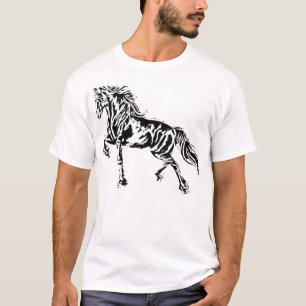 T-shirt Stallion Horse Motif Élégant Mane Animaux colorés