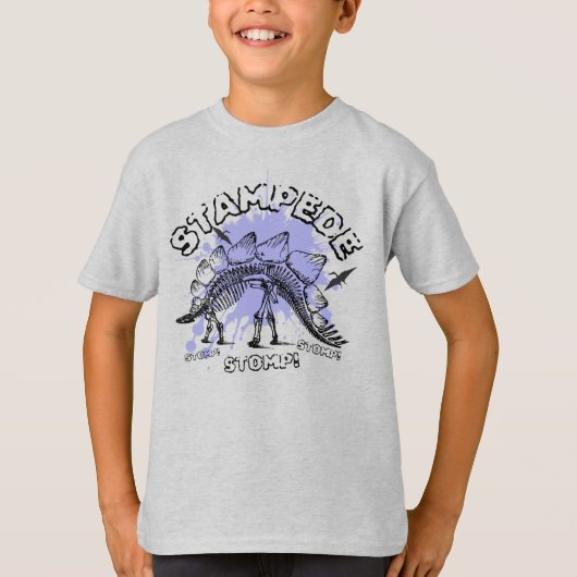 T-shirt Stampede Stegosaurus Dinosaur (Devant)