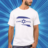 T-shirt Stand avec le drapeau bleu et blanc d'Israël