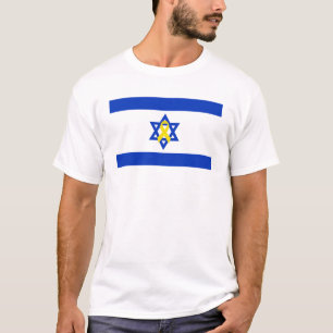 T-shirt Stand avec le drapeau bleu et blanc d'Israël