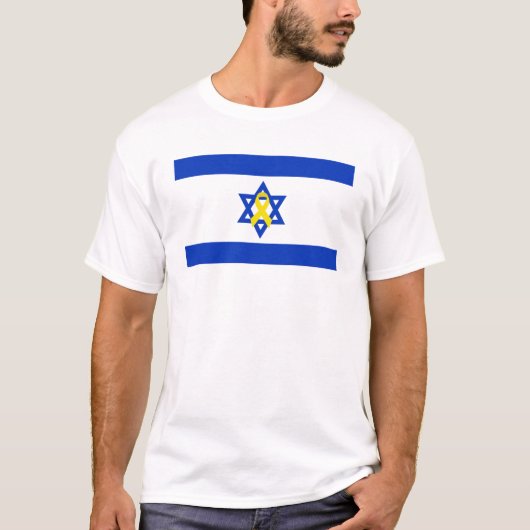 T-shirt Stand avec le drapeau bleu et blanc d'Israël (Devant)