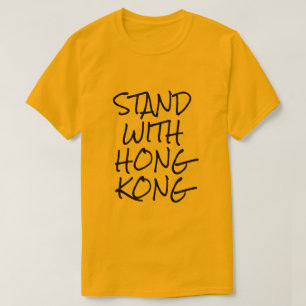T-shirt Stand Avec Le Jaune De Hong Kong