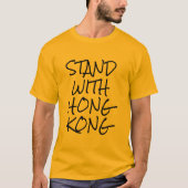 T-shirt Stand Avec Le Jaune De Hong Kong (Devant)