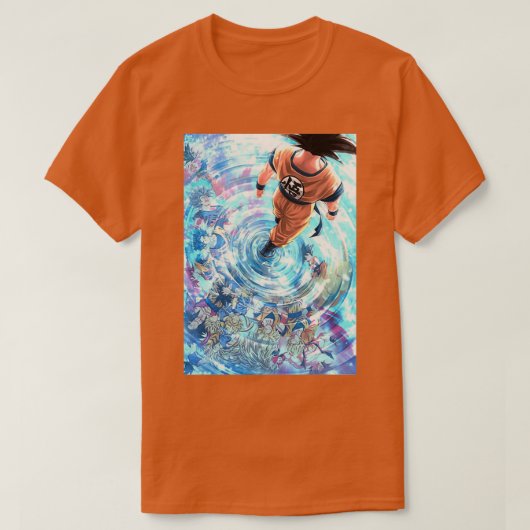 T-shirt Stand bleu ici Drangon Ball Z (Design devant)