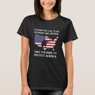 T-shirt Stand For The Flag Women Shirt (Anti Take A Knee)