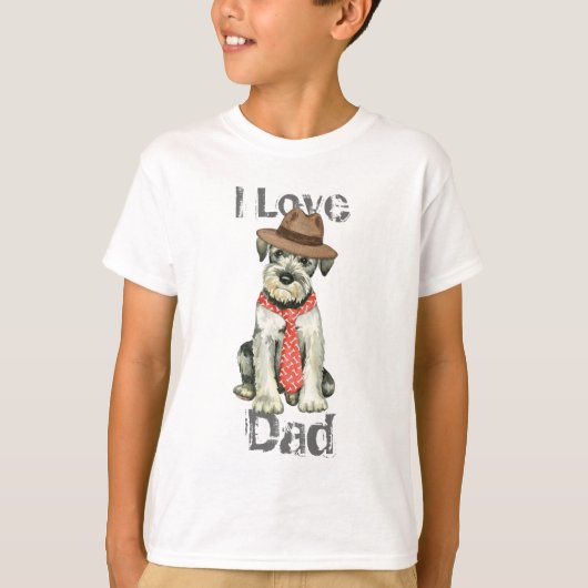 T-shirt Standard Schnauzer Papa (Devant)