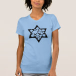 T-shirt Star de David<br><div class="desc">Black Star de David avec beaucoup d'étoiles blanches au centre.</div>
