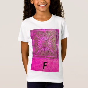 T-Shirt STAR DU MATIN Rose, Fuchsia Black, Monogramme