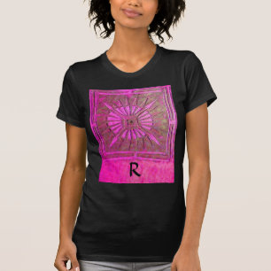 T-shirt STAR DU MATIN Rose, Fuchsia Black, Monogramme