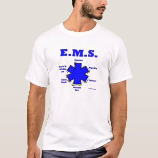T-shirt Star Of Life Signifiant Chemise EMT