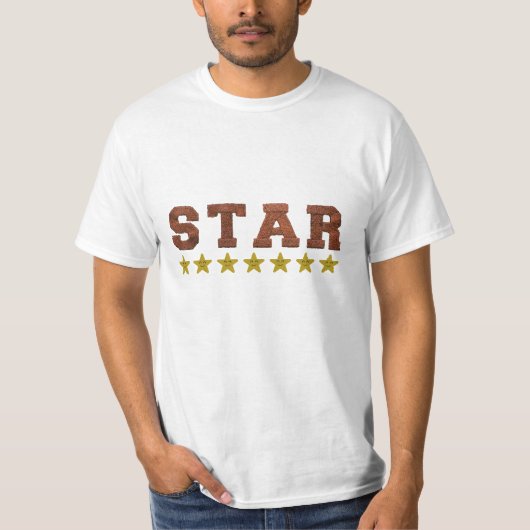 T-shirt STAR Rating Funny Cute Smiley Star Design (Devant)