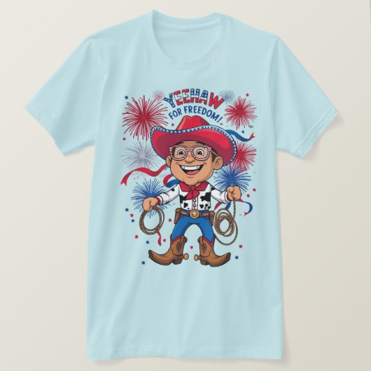 T-shirt Star-Spangled Cowboy – 4th of July Celebration Des (Design devant)