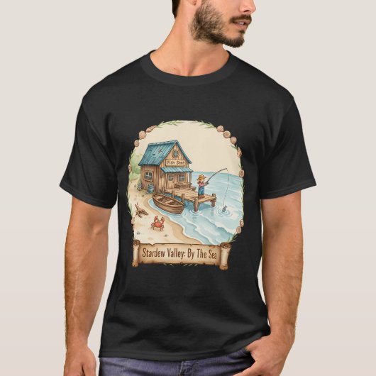 T-shirt Stardew Valley au bord de la mer (Devant)