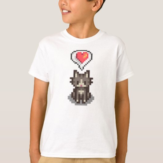 T-shirt Stardew Valley Happy Grey Cat (Devant)