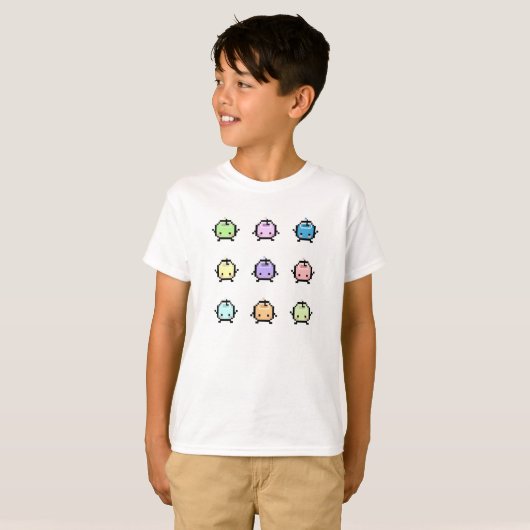 T-shirt Stardew Valley Pastel Junimos (Devant entier)