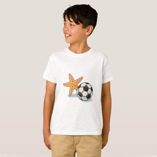 T-shirt Starfish and Soccer Ball (Devant entier)