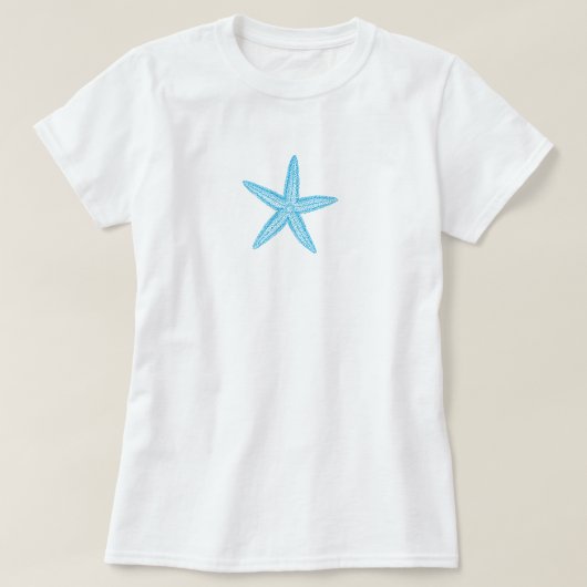 T-shirt Starfish Aqua Blue (Design devant)