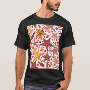 T-shirt Starfish Shells : Motif scandinave