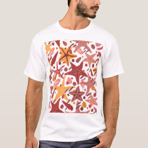 T-shirt Starfish Shells : Motif scandinave
