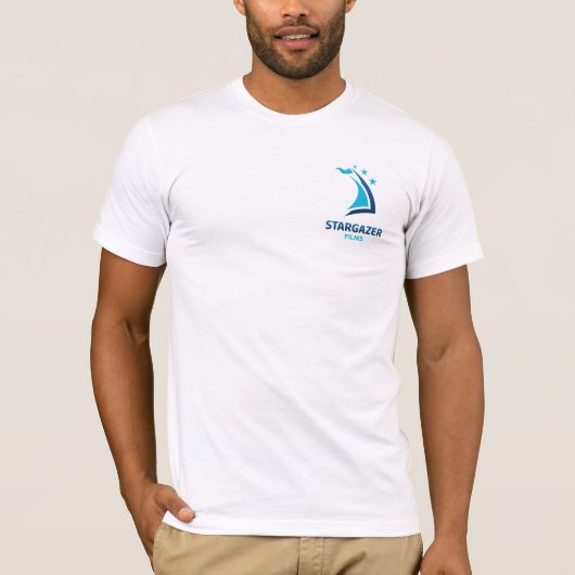 T-shirt Stargazer Films Pocket Logo Short Sleeve, Blanc (Devant)