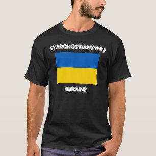 T-shirt Starokostiantyniv, Ukraine avec drapeau ukrainien