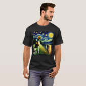 T-shirt Starry Night Anglais Foxhound Chien Van Gogh Lover (Devant entier)