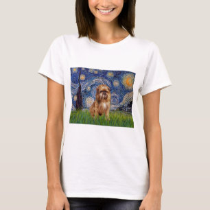 T-shirt Starry Night - Brown Bruxelles Griffon