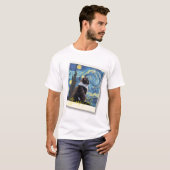 T-shirt Starry night cat (Devant entier)