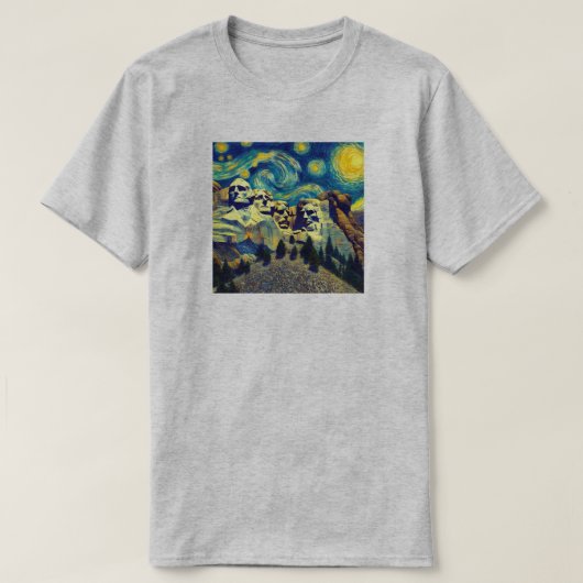 T-shirt Starry Night Mt. Rushmore Dakota du Sud (Design devant)