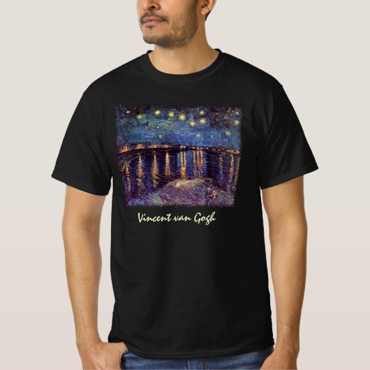 T-shirt Starry Night Over the Rhone par Vincent van Gogh (Devant)