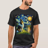 T-shirt Starry Night Shelter Chien Van Gogh Lover (Devant)
